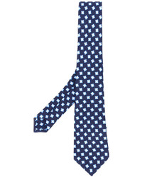 dunkelblaue bedruckte Krawatte von Kiton