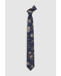 dunkelblaue bedruckte Krawatte von next