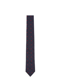 dunkelblaue bedruckte Krawatte von Paul Smith
