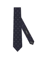 dunkelblaue bedruckte Krawatte von Seidensticker
