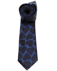 dunkelblaue bedruckte Krawatte von Vivienne Westwood