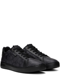 dunkelblaue bedruckte Leder niedrige Sneakers von Coach 1941