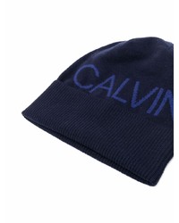 dunkelblaue bedruckte Mütze von Calvin Klein Jeans