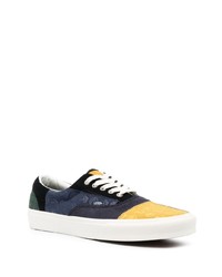 dunkelblaue bedruckte niedrige Sneakers von Vans