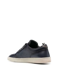 dunkelblaue bedruckte niedrige Sneakers von Officine Creative