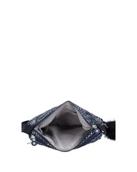 dunkelblaue bedruckte Segeltuch Umhängetasche von Kipling
