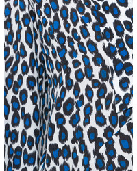 dunkelblaue bedruckte Seide Bluse von Derek Lam