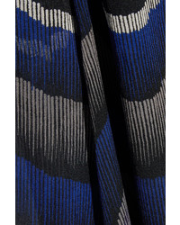 dunkelblaue bedruckte Seide Bluse von Diane von Furstenberg