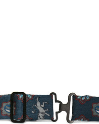 dunkelblaue bedruckte Seidefliege von Dolce & Gabbana