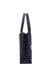 dunkelblaue bedruckte Shopper Tasche aus Jeans von A.P.C.