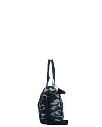 dunkelblaue bedruckte Shopper Tasche aus Leder von Kipling