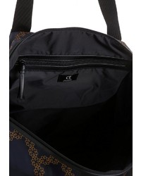 dunkelblaue bedruckte Shopper Tasche aus Segeltuch von DAY Birger et Mikkelsen