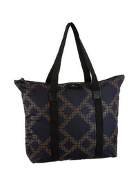 dunkelblaue bedruckte Shopper Tasche aus Segeltuch von DAY Birger et Mikkelsen