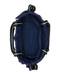 dunkelblaue bedruckte Shopper Tasche aus Segeltuch von Esprit