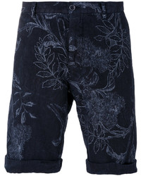 dunkelblaue bedruckte Shorts von Etro