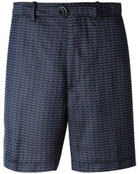 dunkelblaue bedruckte Shorts von Lanvin