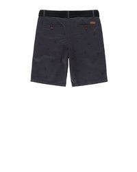 dunkelblaue bedruckte Shorts von Leitfeuer