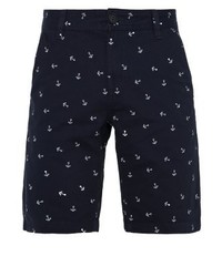 dunkelblaue bedruckte Shorts von Produkt