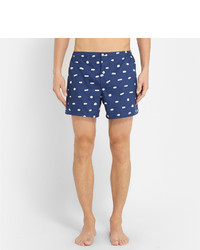 dunkelblaue bedruckte Shorts