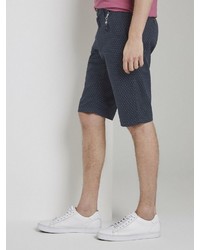dunkelblaue bedruckte Shorts von Tom Tailor