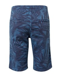 dunkelblaue bedruckte Shorts von Tom Tailor Denim