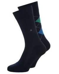dunkelblaue bedruckte Socken von Burlington