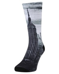 dunkelblaue bedruckte Socken von HUF