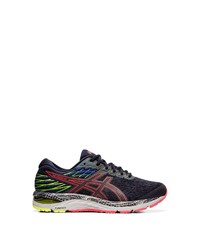 dunkelblaue bedruckte Sportschuhe von Asics