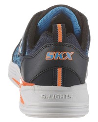 dunkelblaue bedruckte Sportschuhe von Skechers Kids