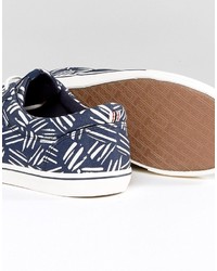 dunkelblaue bedruckte Turnschuhe von Jack and Jones