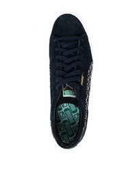 dunkelblaue bedruckte Wildleder niedrige Sneakers von Puma