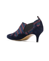 dunkelblaue bedruckte Wildleder Pumps von Lenora