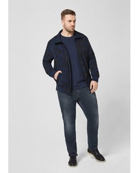 dunkelblaue bedruckte Windjacke von S.OLIVER RED LABEL