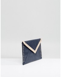 dunkelblaue beschlagene Clutch von Carvela