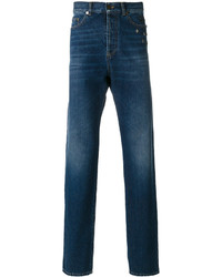 dunkelblaue beschlagene Jeans von Saint Laurent
