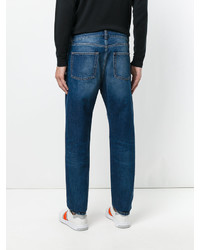 dunkelblaue beschlagene Jeans von Saint Laurent