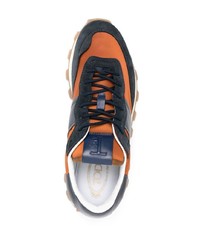 dunkelblaue beschlagene Wildleder niedrige Sneakers von Tod's