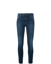 dunkelblaue bestickte enge Jeans von Gucci
