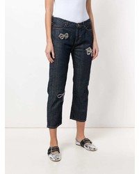 dunkelblaue bestickte Jeans von Weekend Max Mara