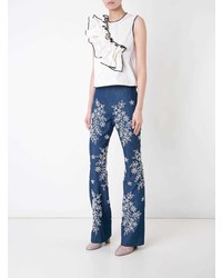 dunkelblaue bestickte Jeans von Huishan Zhang