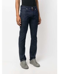 dunkelblaue bestickte Jeans von Billionaire