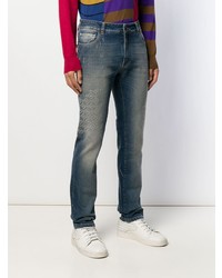 dunkelblaue bestickte Jeans von Etro