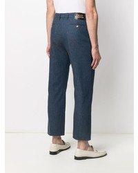 dunkelblaue bestickte Jeans von Gucci