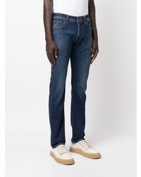 dunkelblaue bestickte Jeans von Jacob Cohen