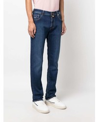 dunkelblaue bestickte Jeans von Jacob Cohen