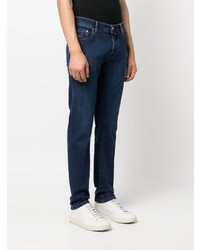 dunkelblaue bestickte Jeans von Jacob Cohen