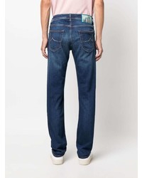 dunkelblaue bestickte Jeans von Jacob Cohen