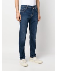 dunkelblaue bestickte Jeans von Jacob Cohen