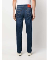 dunkelblaue bestickte Jeans von Jacob Cohen