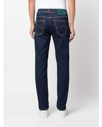 dunkelblaue bestickte Jeans von Jacob Cohen